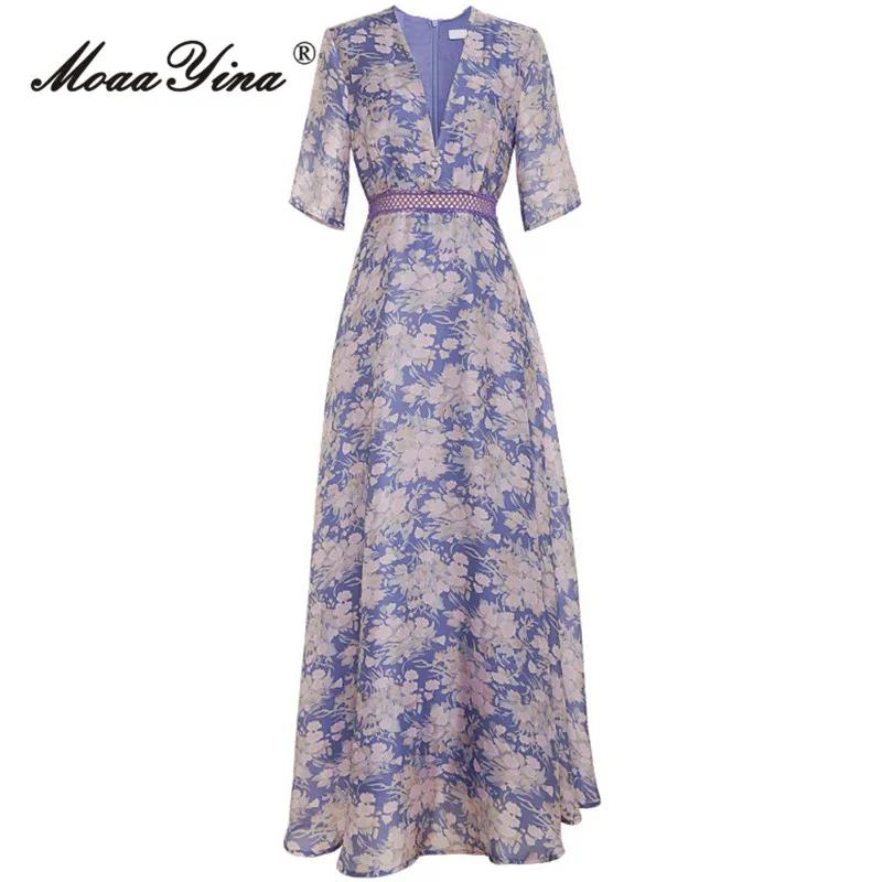 MoaaYina Spring Fashion Runway Vintage Print Party Dress Women V Neck Hollow Out High Waist A-LINE Slim Holiday Party Long Dress
MoaaYina Spring Fashion Runway Vintage Print Party Dress Women V Neck Hollow Out High Waist A-LINE Slim Holiday Party Long Dress