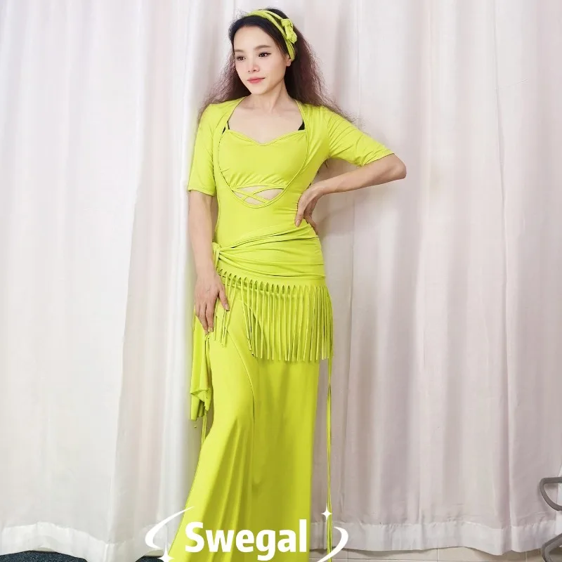 Customized SWEGAL Belly Dance Costumes Practice Dress Milk Shabby Folk Style Robe Five Piece Set Lime Green Summer Vitality
Customized SWEGAL Belly Dance Costumes Practice Dress Milk Shabby Folk Style Robe Five Piece Set Lime Green Summer Vitality