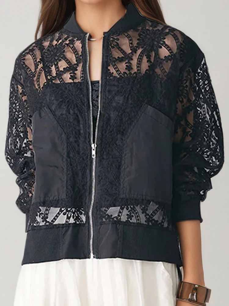 Elegant O-neck Sun-protective Short Jacket 2025 Women Fashion Long Sleeve Outercoats Casual Thin Lace Embroidered Baseball Coat
Elegant O-neck Sun-protective Short Jacket 2025 Women Fashion Long Sleeve Outercoats Casual Thin Lace Embroidered Baseball Coat