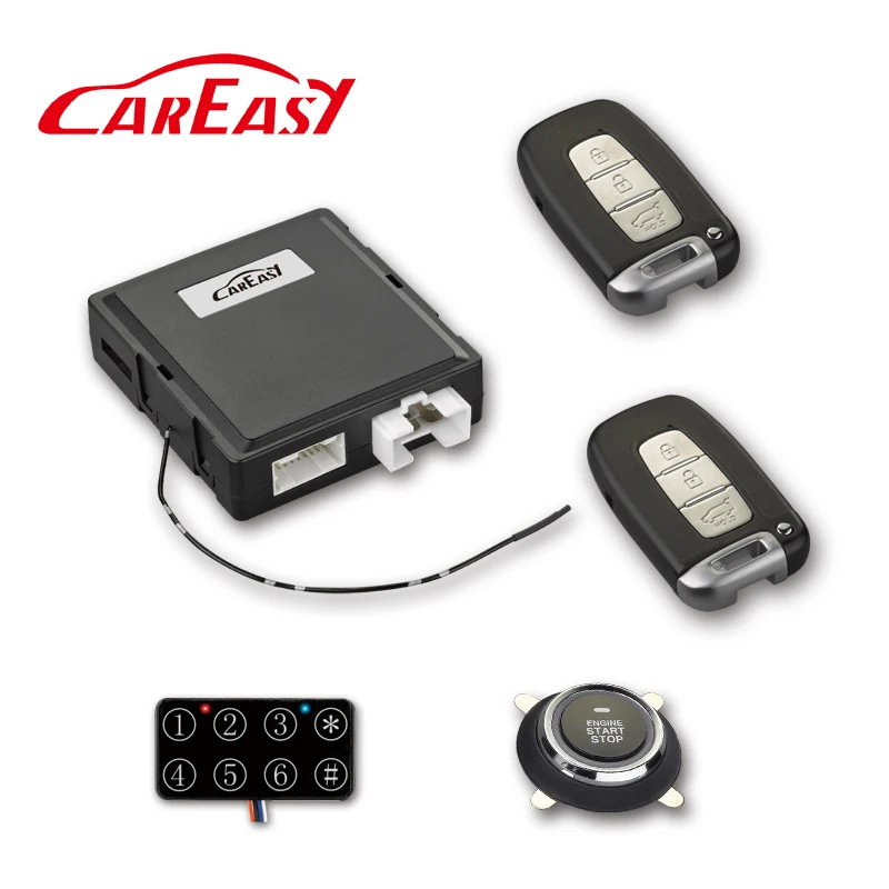 PKE Passive Keyless Entry car alarm push button engine start stop system with remote starter & door handle lock/unlock input
PKE Passive Keyless Entry car alarm push button engine start stop system with remote starter & door handle lock/unlock input