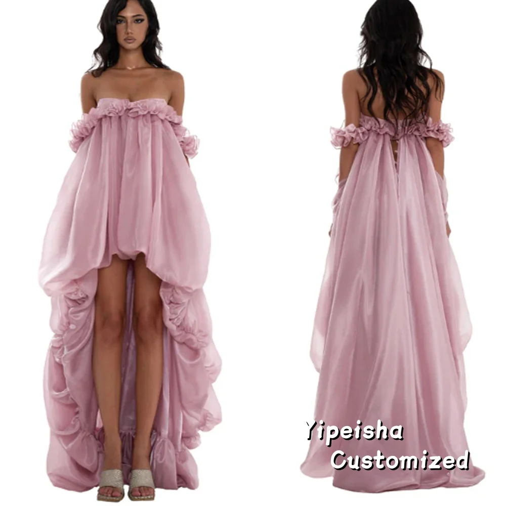 Elegant Off Shoulder Pleated Evening Dress Party Solid Color Women's Long Prom Dresses Casual Strapless Party Dress Customized
Elegant Off Shoulder Pleated Evening Dress Party Solid Color Women's Long Prom Dresses Casual Strapless Party Dress Customized