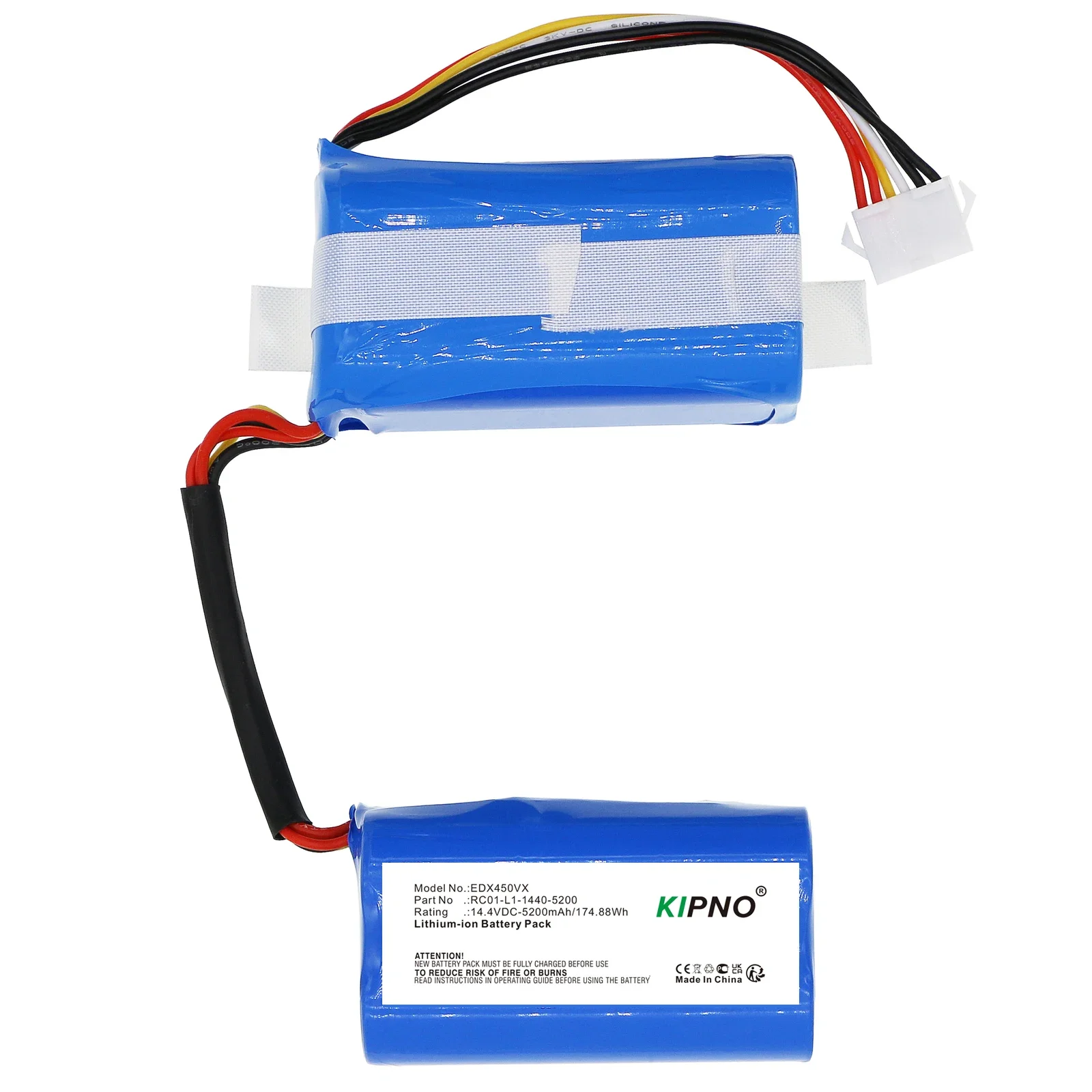 KIPNO 14.4V Replacement Battery Compatible with Ecovacs RC01-LI-1440-5200 DVX45 N9 N9+ Series Robot Vacuum Battery 5200mAh
KIPNO 14.4V Replacement Battery Compatible with Ecovacs RC01-LI-1440-5200 DVX45 N9 N9+ Series Robot Vacuum Battery 5200mAh