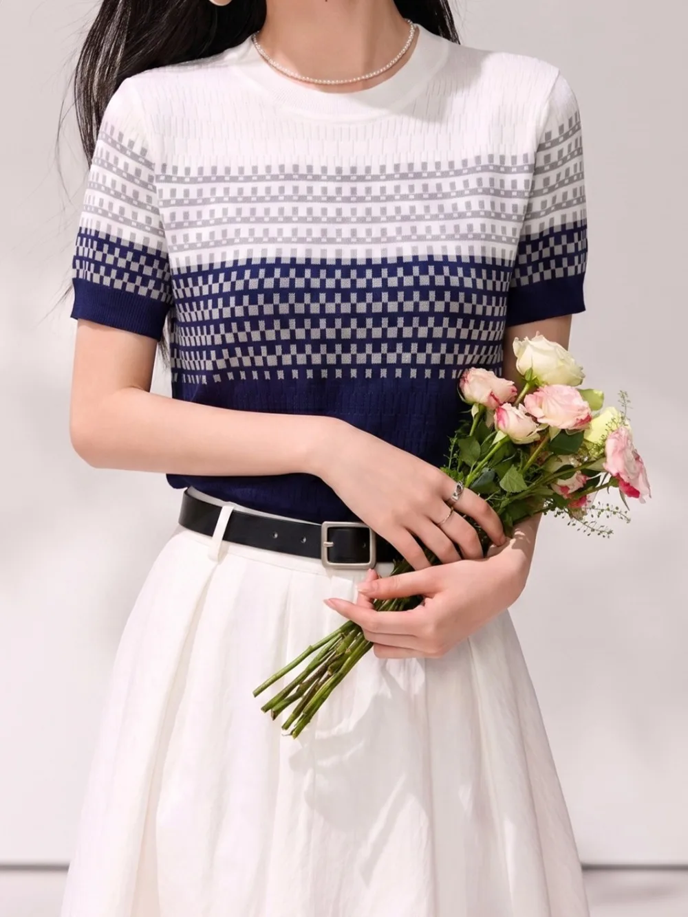 Korean Style Fashion Color Block Striped Short Sleeve T-Shirt 2026 Summer New Loose Casual Slimming Versatile Short Sleeve Top
Korean Style Fashion Color Block Striped Short Sleeve T-Shirt 2026 Summer New Loose Casual Slimming Versatile Short Sleeve Top