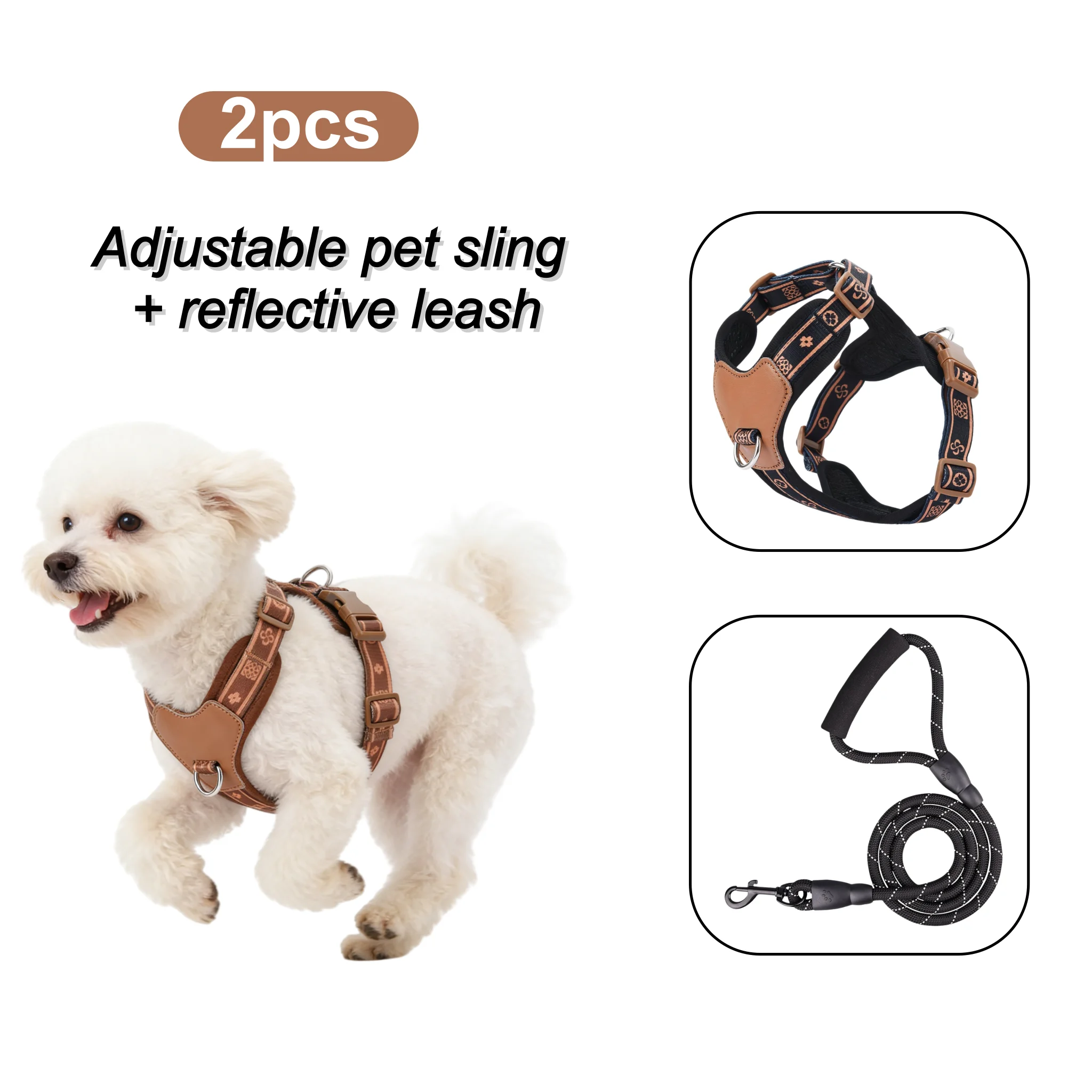 2pcs Adjustable Printed Webbing Pet Sling + Reflective Traction Rope.double-layer Fabric Anti-escape Pet Dog Chest Strap.
2pcs Adjustable Printed Webbing Pet Sling + Reflective Traction Rope.double-layer Fabric Anti-escape Pet Dog Chest Strap.
