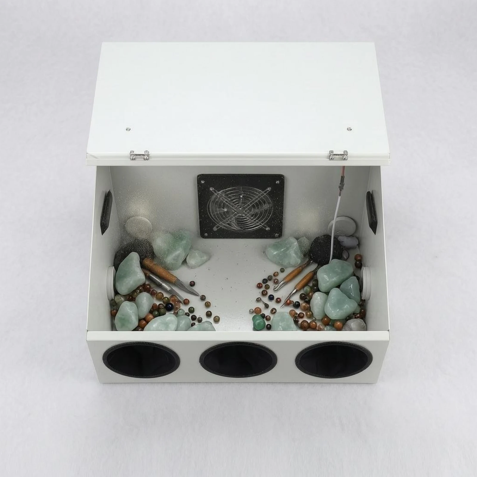 Grinding Enclosure Box Sleeve Ports Engraving Enclosure Box Hinged Lid Transparent Front Panel
Grinding Enclosure Box Sleeve Ports Engraving Enclosure Box Hinged Lid Transparent Front Panel