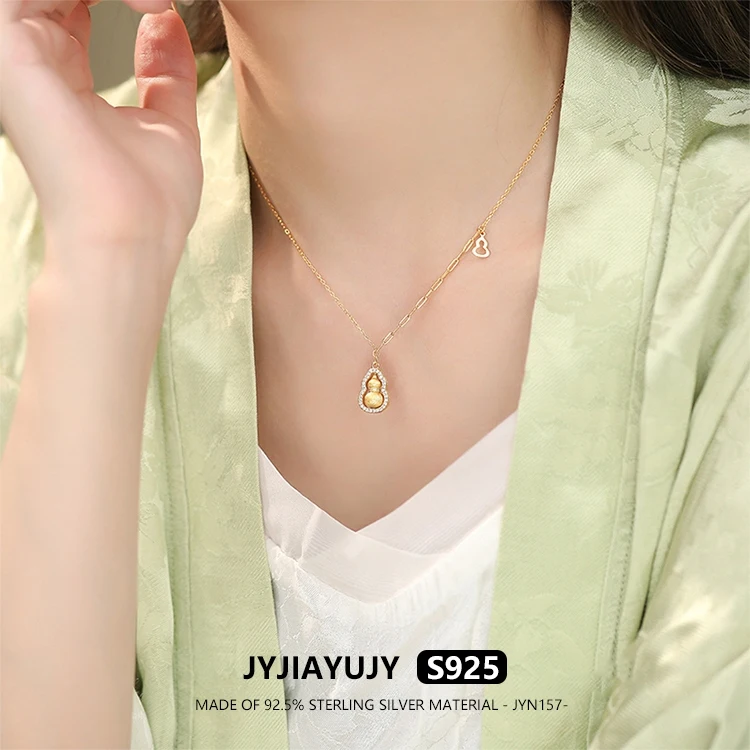 JYJIAYUJY 100% цельное оригинальное ожерелье из стерлингового серебра S925 45 см, китайский элемент тыквы, дизайн, модные женские ювелирные изделия, подарок JYN157
JYJIAYUJY 100% цельное оригинальное ожерелье из стерлингового серебра S925 45 см, китайский элемент тыквы, дизайн, модные женские ювелирные изделия, подарок JYN157