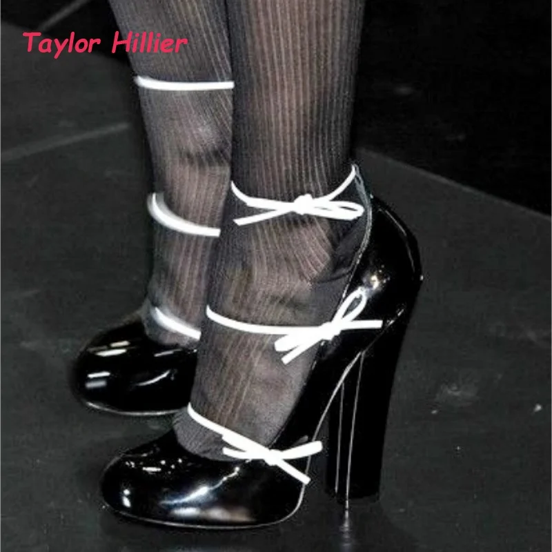 Round Toe Bow Multi-Strap Pumps Women Trendy Patent Leather Block Heel Ankle Wrap Ladies Classy Runway Party Evening Shoes
Round Toe Bow Multi-Strap Pumps Women Trendy Patent Leather Block Heel Ankle Wrap Ladies Classy Runway Party Evening Shoes