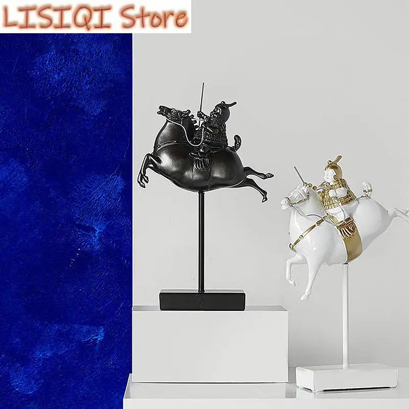 New Resin Handicraft Ornaments Chinese Style Soldiers Ride Horse Statues of Terra Cotta Warriors Decorative Figurines Decoration
New Resin Handicraft Ornaments Chinese Style Soldiers Ride Horse Statues of Terra Cotta Warriors Decorative Figurines Decoration