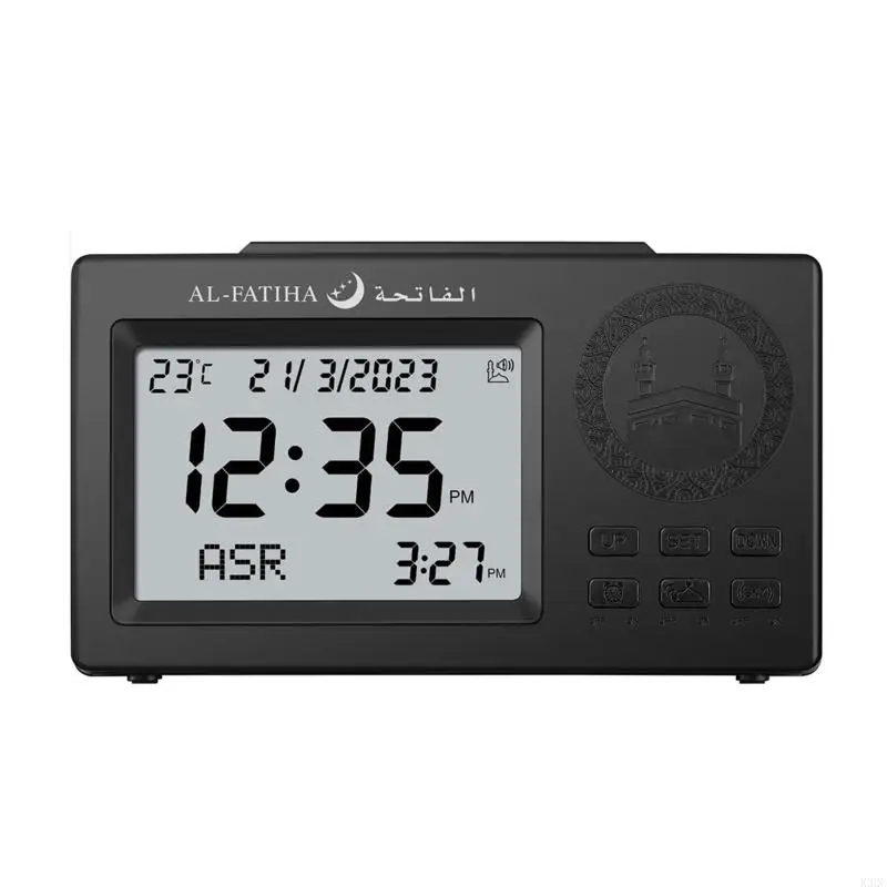 K32C Portable Azan Mosque Digital Clock Tabletop Clock Adjustable with LCD Screen Arabic Desktop Alarm Clock for Prayer
K32C Portable Azan Mosque Digital Clock Tabletop Clock Adjustable with LCD Screen Arabic Desktop Alarm Clock for Prayer