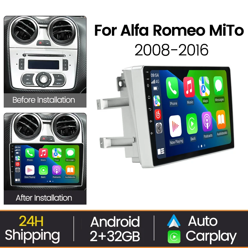 Автомобильный мультимедийный радиоплеер MEKEDE 9'' Android 15 для Alfa Romeo MiTo 955 2008-2016 с GPS-навигацией, CarPlay, Auto, BT, RDS, Wi-Fi
Автомобильный мультимедийный радиоплеер MEKEDE 9'' Android 15 для Alfa Romeo MiTo 955 2008-2016 с GPS-навигацией, CarPlay, Auto, BT, RDS, Wi-Fi