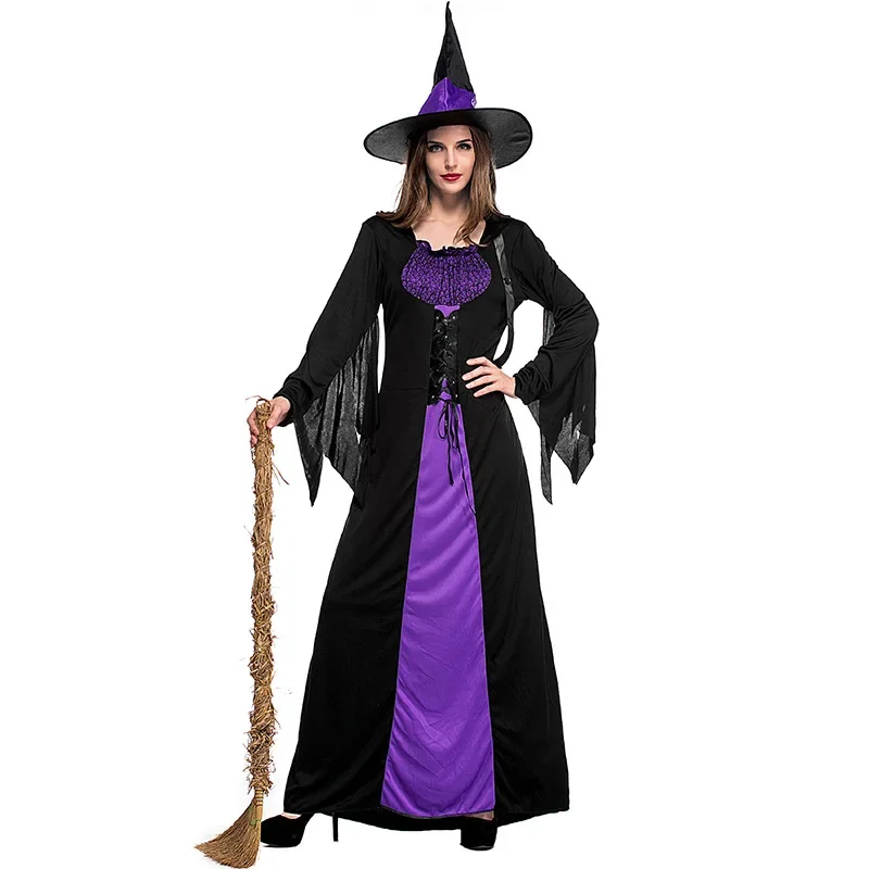 Witch Costume Cosplay For Adult Halloween Costume For Women Carnival Purim Costume For Women Performance Party Clothing
Witch Costume Cosplay For Adult Halloween Costume For Women Carnival Purim Costume For Women Performance Party Clothing