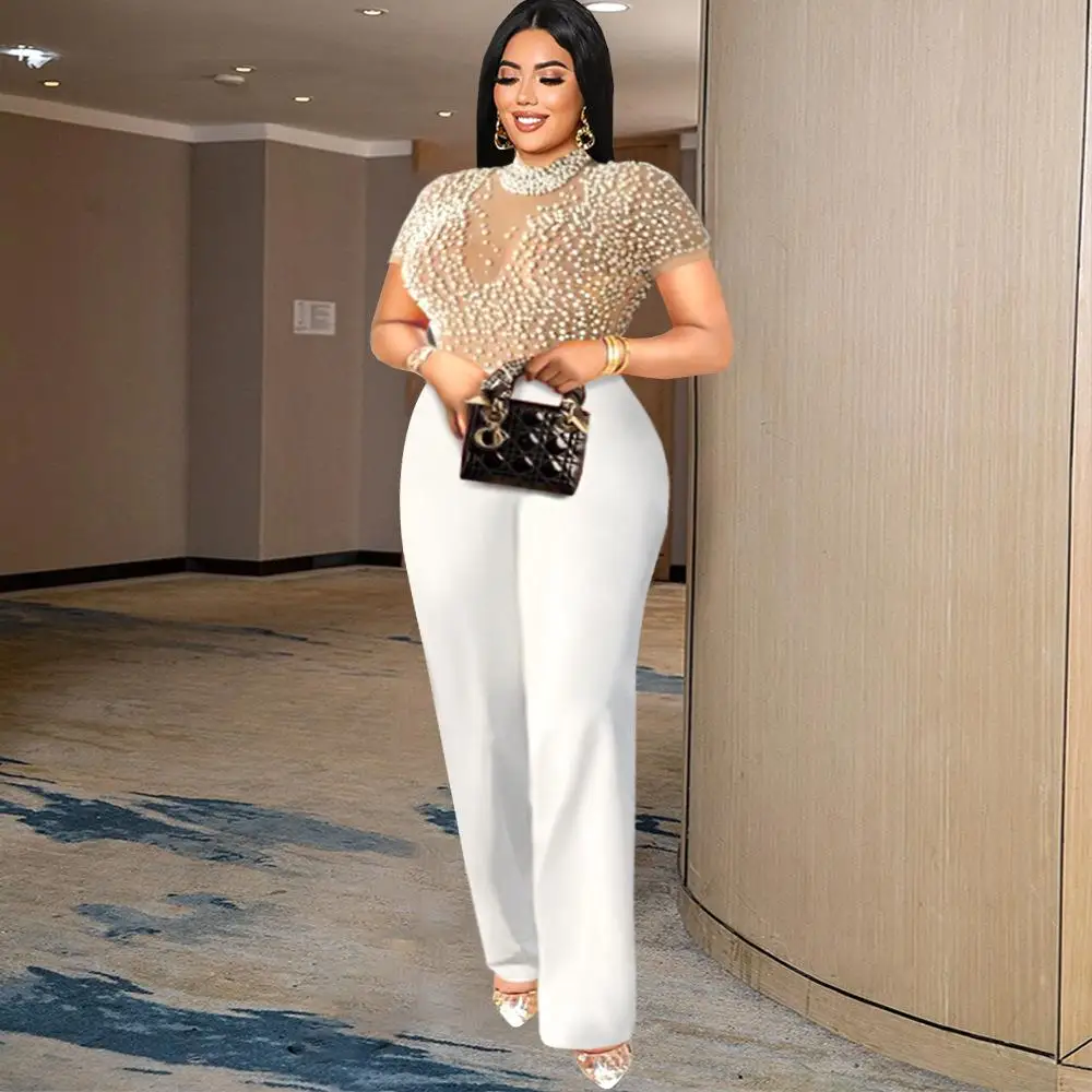 Женский комбинезон с высокой талией, утягивающий, с декоративными элементами, больших размеров, из полиэфирного волокна, с длинными брюками
Женский комбинезон с высокой талией, утягивающий, с декоративными элементами, больших размеров, из полиэфирного волокна, с длинными брюками