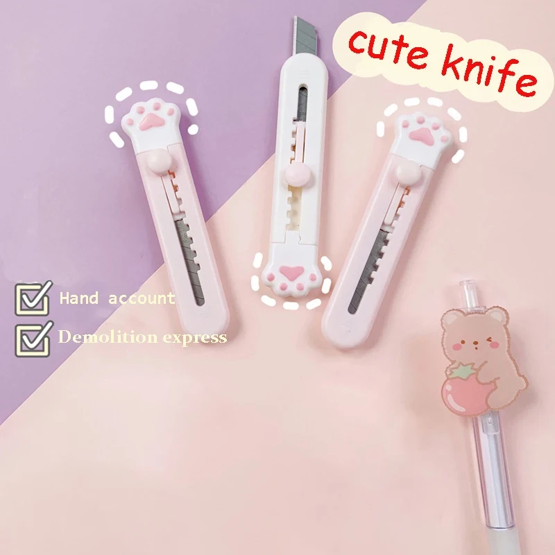 Портативный милый мини-арт универсальный нож мультяшный резак для кошачьих лап экспресс-коробка для бумаги, открывалка для конвертов, лезвие, канцелярские принадлежности, школьные принадлежности
Портативный милый мини-арт универсальный нож мультяшный резак для кошачьих лап экспресс-коробка для бумаги, открывалка для конвертов, лезвие, канцелярские принадлежности, школьные принадлежности