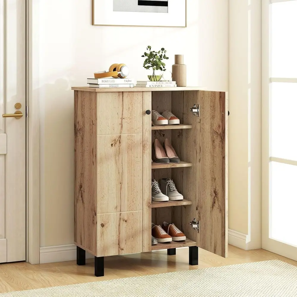 4-Tier Wooden Shoe Rack Cabinet with Removable Shelves for Entryway, Hallway, and Living Room Storage
4-Tier Wooden Shoe Rack Cabinet with Removable Shelves for Entryway, Hallway, and Living Room Storage