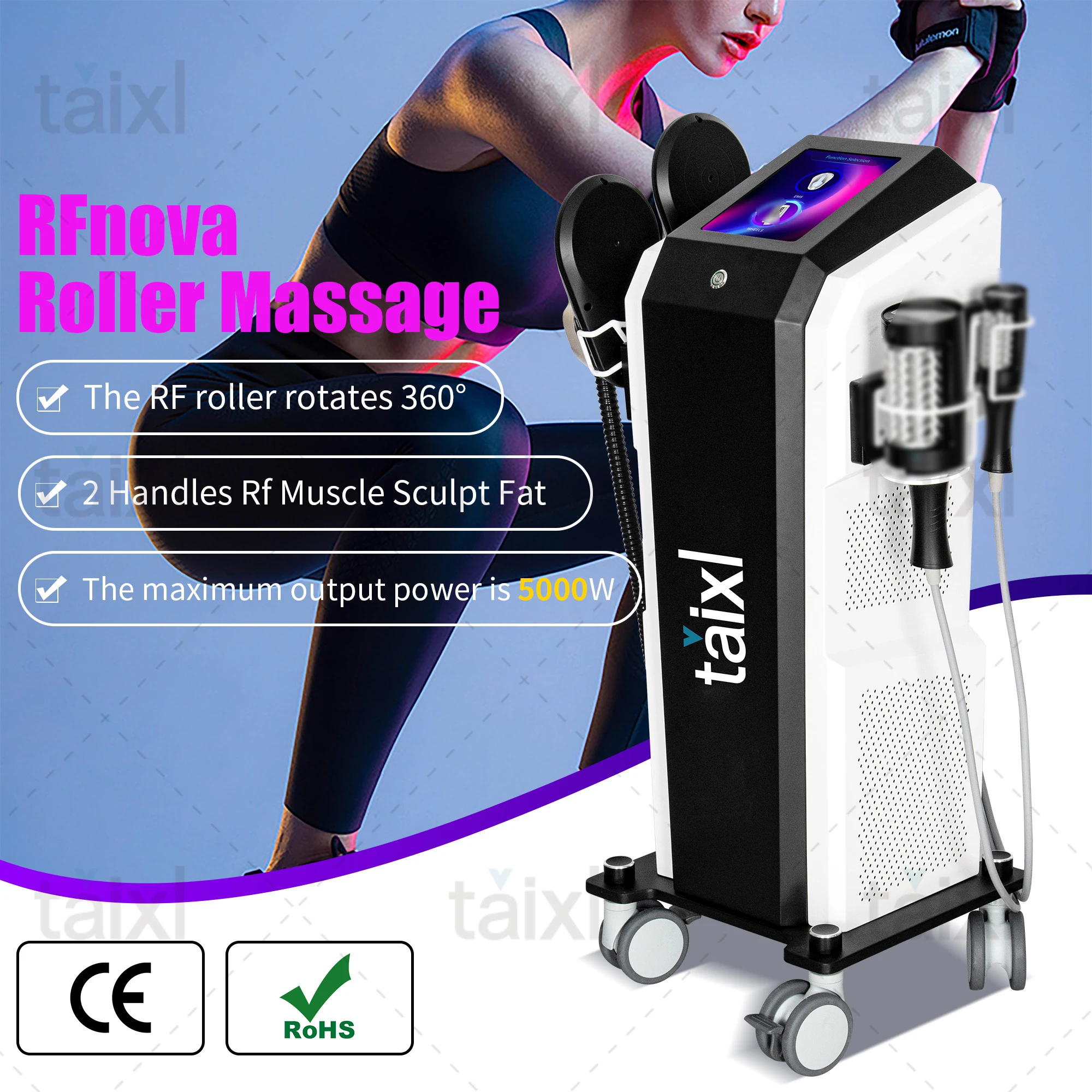 TAIXL 6500W Sculpting Butt Lift Machine 2 in 1 Body Sculpt Machine RF Roller Muscle Stimulator Body Shaping Massage Equipment
TAIXL 6500W Sculpting Butt Lift Machine 2 in 1 Body Sculpt Machine RF Roller Muscle Stimulator Body Shaping Massage Equipment