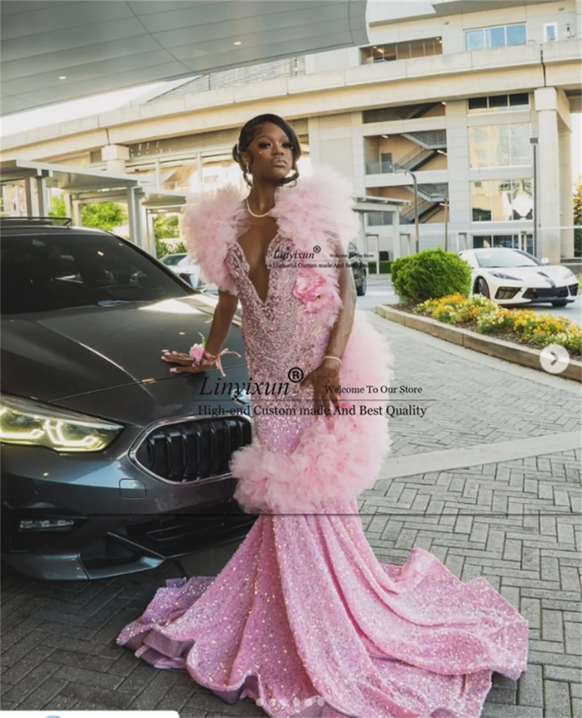 StunningCrystals Sequin Mermaid Prom Dress For Black Girls Customized Ruffles Robes De Soiree Fashion Long Wedding Party Gown
StunningCrystals Sequin Mermaid Prom Dress For Black Girls Customized Ruffles Robes De Soiree Fashion Long Wedding Party Gown