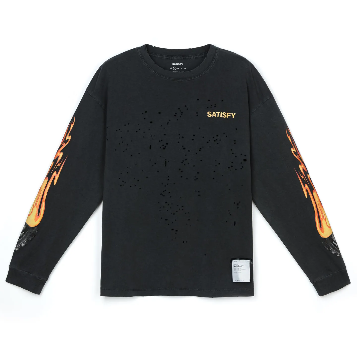 2026 New SATISFY The Locker Mostech Running Long-Sleeve Shirt with Distressed Lettering Print, Loose Fit
2026 New SATISFY The Locker Mostech Running Long-Sleeve Shirt with Distressed Lettering Print, Loose Fit