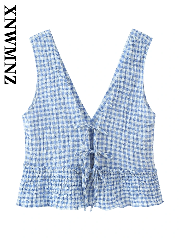 XNWMNZ 2025 Summer New Woman Fashion Sexy V-Collar Shoulder Tierred Slip Top club Woman's Sleeveless Party Backless Tie Short
XNWMNZ 2025 Summer New Woman Fashion Sexy V-Collar Shoulder Tierred Slip Top club Woman's Sleeveless Party Backless Tie Short