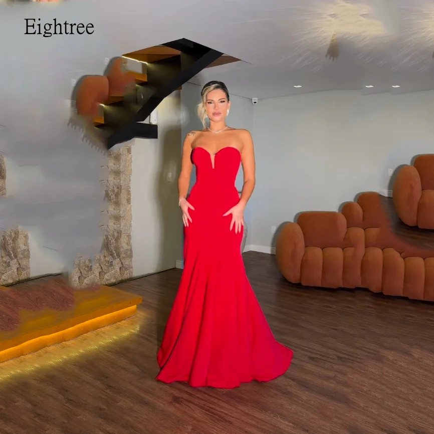 Eightree Classic Red Sweetheart Neck Mermaid Prom Gowns Backless Formal Party Gown Saudi Floor Length Evening Dress Customized
Eightree Classic Red Sweetheart Neck Mermaid Prom Gowns Backless Formal Party Gown Saudi Floor Length Evening Dress Customized