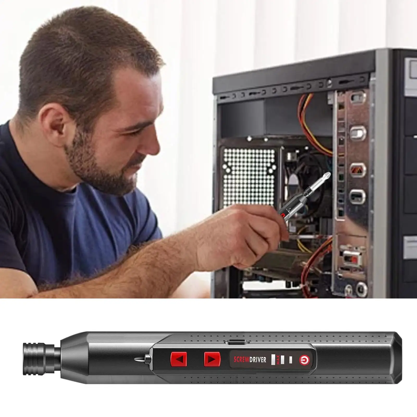 Электрическая отвертка с противоскользящей ручкой, 3, регулировка крутящего момента, отвертка на батарейках, перезаряжаемая для домашних хозяйств, производителей моделей
Электрическая отвертка с противоскользящей ручкой, 3, регулировка крутящего момента, отвертка на батарейках, перезаряжаемая для домашних хозяйств, производителей моделей