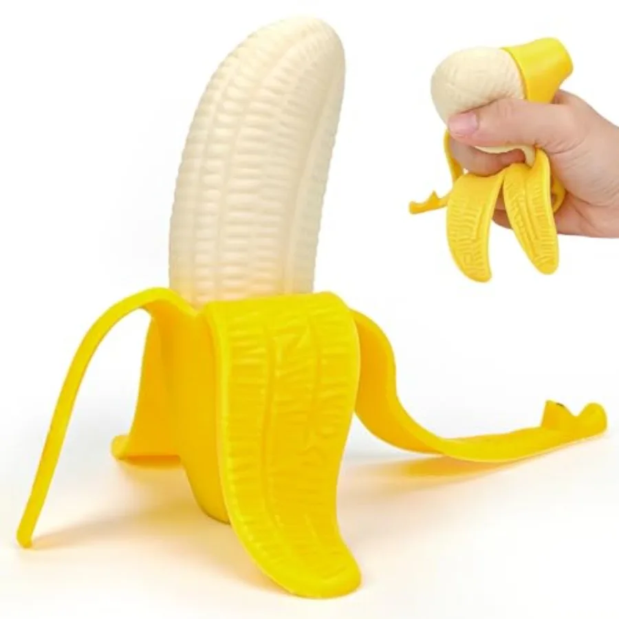 Realistic Banana Squishy Fidget Toy, Soft Banana Squishies, Sensory Stress Relief Squishy Squeeze Fruit Toy for Party Favors, G
Realistic Banana Squishy Fidget Toy, Soft Banana Squishies, Sensory Stress Relief Squishy Squeeze Fruit Toy for Party Favors, G