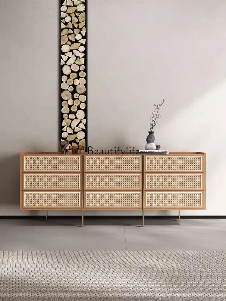 02 Medieval style bucket cabinet New Chinese rattan nine bucket cabinet Entry porch locker
02 Medieval style bucket cabinet New Chinese rattan nine bucket cabinet Entry porch locker