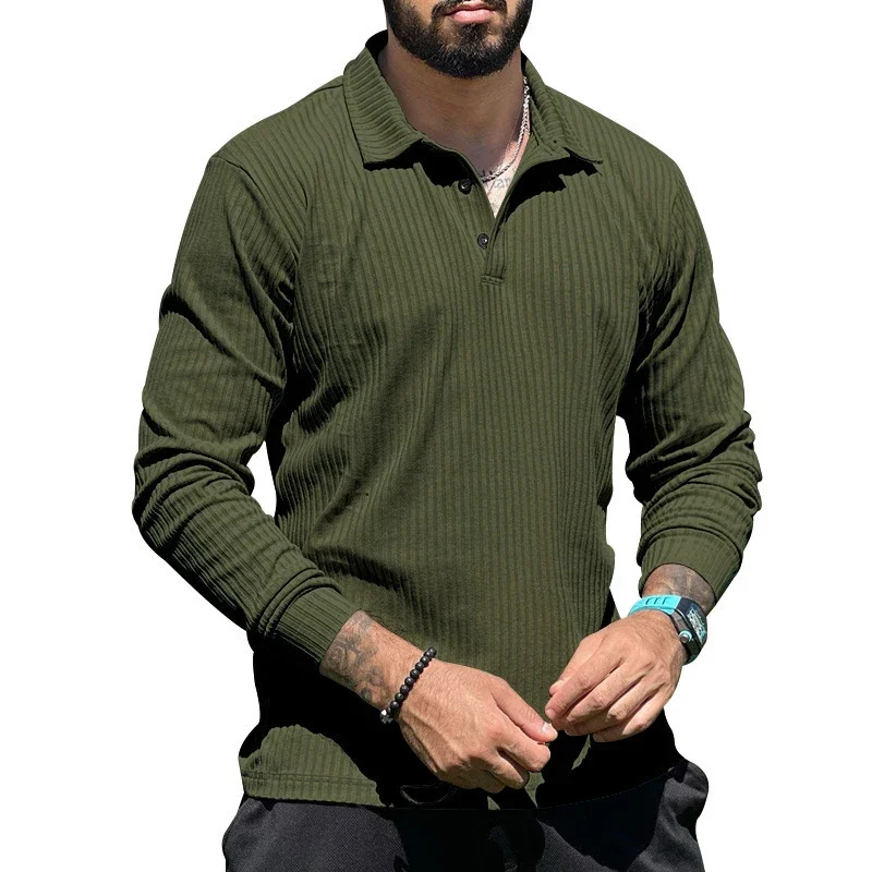 Men's Casual Sportswear Long Sleeved Solid Color T-Shirt Spring And Autumn Men's Pullover Polo Shirt Male Clothing Tshirt
Men's Casual Sportswear Long Sleeved Solid Color T-Shirt Spring And Autumn Men's Pullover Polo Shirt Male Clothing Tshirt