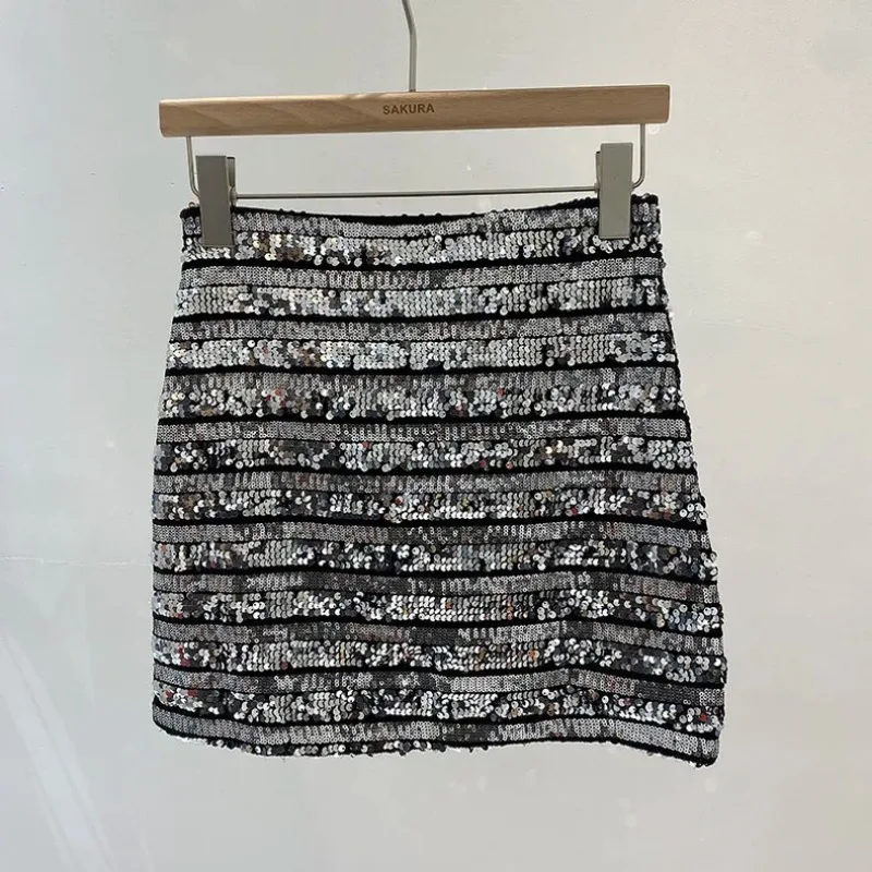 Women's Sparkly Sequin Mini Skirt High Waist A-Line Bodycon Party b Short Skirt
Women's Sparkly Sequin Mini Skirt High Waist A-Line Bodycon Party b Short Skirt