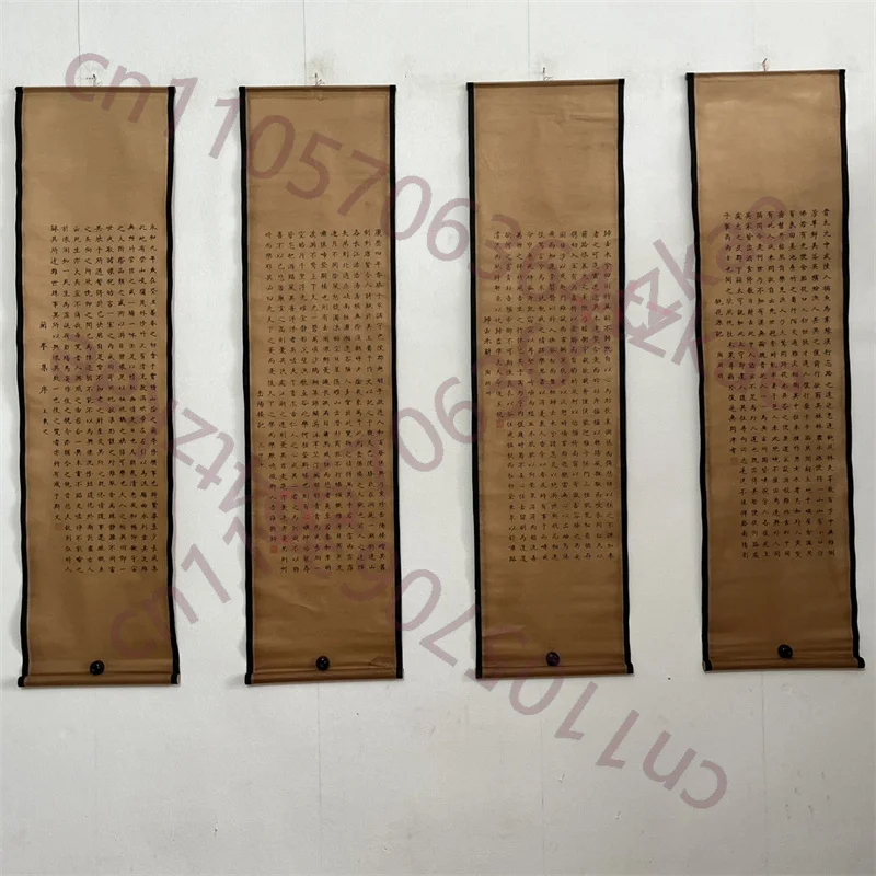 Китайская старинная свитковая живопись, картины на четырех панелях, картина для центрального зала, предисловие к павильону орхидей
Китайская старинная свитковая живопись, картины на четырех панелях, картина для центрального зала, предисловие к павильону орхидей