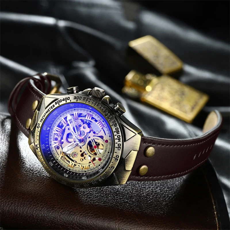 BINBOND 275 Fashion Mechanical Men's Watches Leather Strap Tourbillon Retro Leisure High End Brand Mechanical Watch For Men
BINBOND 275 Fashion Mechanical Men's Watches Leather Strap Tourbillon Retro Leisure High End Brand Mechanical Watch For Men