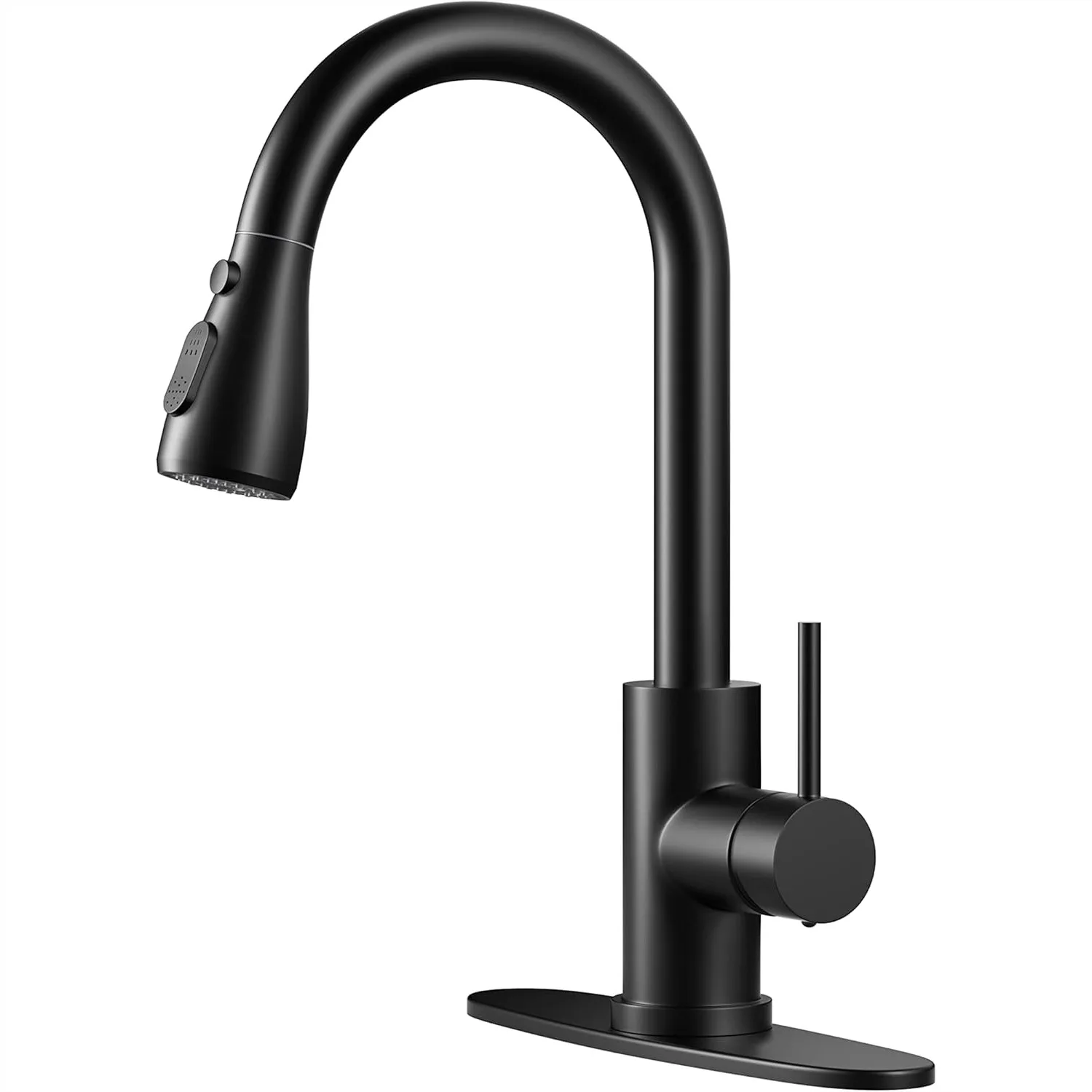 Pull-Down Kitchen Faucet with Single Handle, High Arc 304 Stainless Steel Matte Black for Farmhouse Laundry RV
Pull-Down Kitchen Faucet with Single Handle, High Arc 304 Stainless Steel Matte Black for Farmhouse Laundry RV