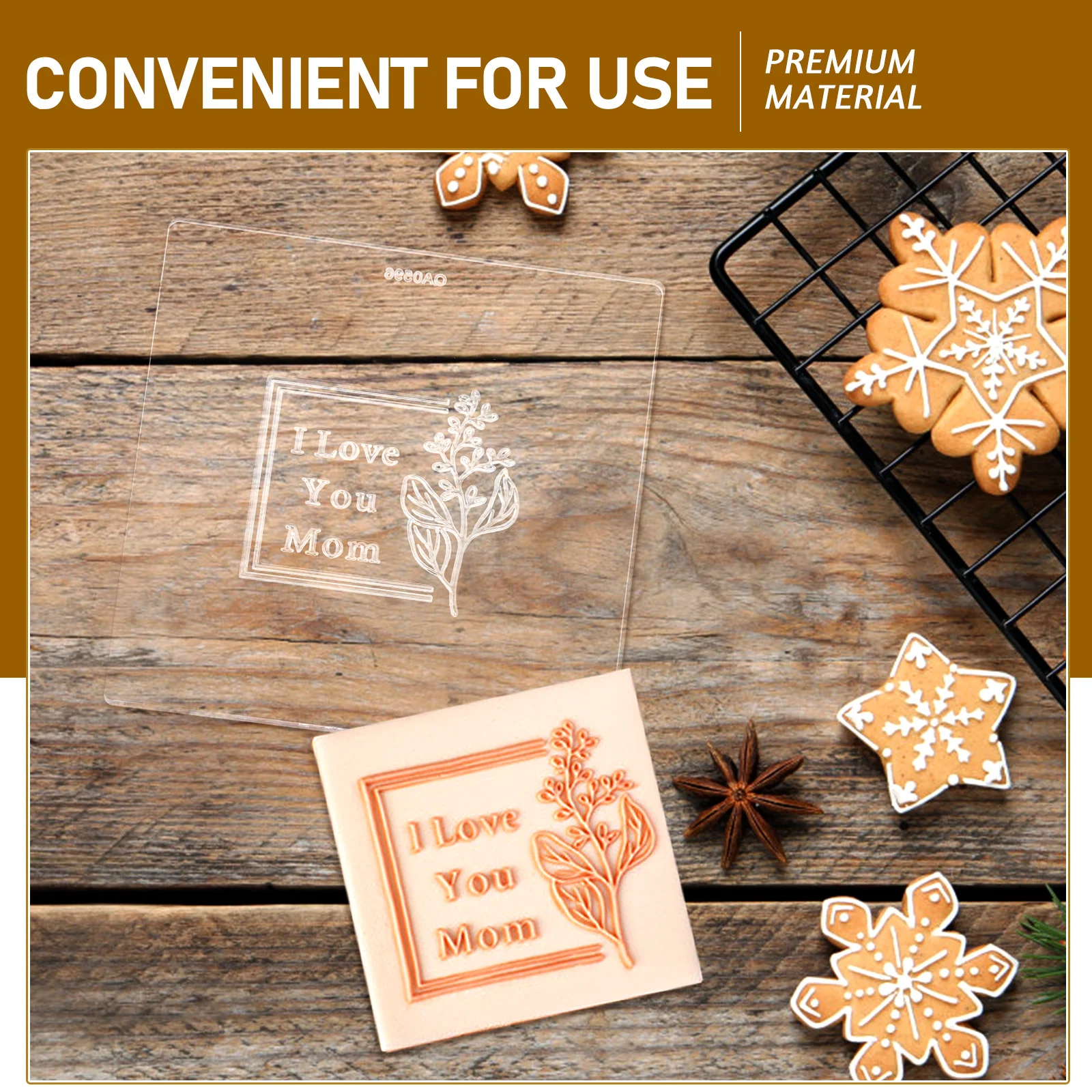 Cookie Stamps Embosser Fondant Baking Tools Cake Mold PP Material Sturdy Mother's Day Theme Decor Wide Uses Pancake
Cookie Stamps Embosser Fondant Baking Tools Cake Mold PP Material Sturdy Mother's Day Theme Decor Wide Uses Pancake