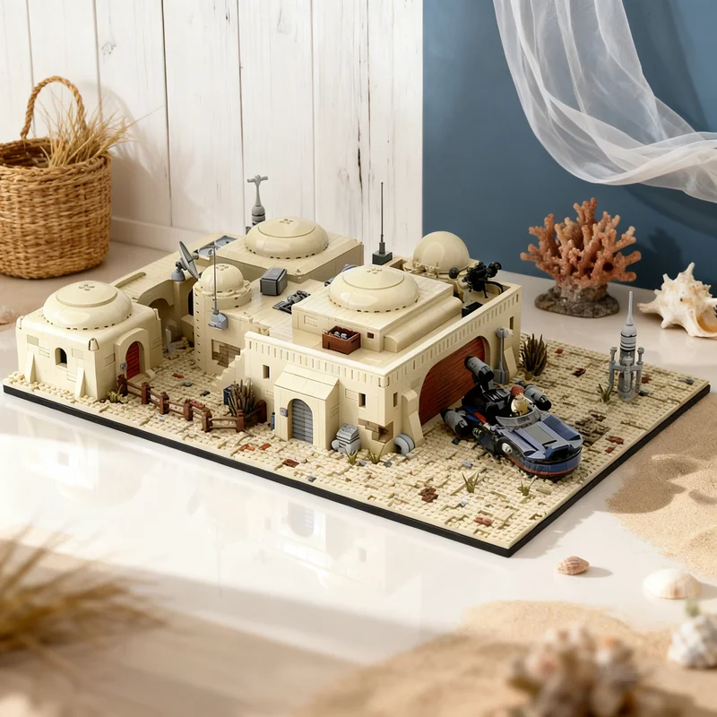3129pcs MOC SW Tatooine Mos Eisley Cantina 3 NO Star Battle Model Building Blocks Creative Display Gift Collectible Decor Kids
3129pcs MOC SW Tatooine Mos Eisley Cantina 3 NO Star Battle Model Building Blocks Creative Display Gift Collectible Decor Kids