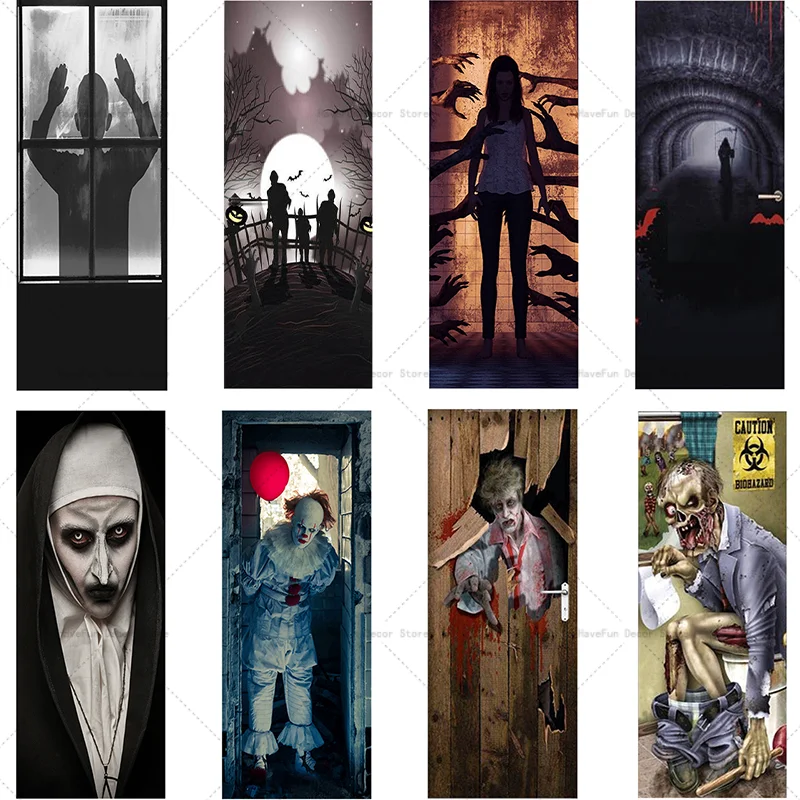 Halloween Party Style Anti-static Door Stickers Scary Horror Wall Stickers PVC Waterproof Bedroom Decoration Mural
Halloween Party Style Anti-static Door Stickers Scary Horror Wall Stickers PVC Waterproof Bedroom Decoration Mural