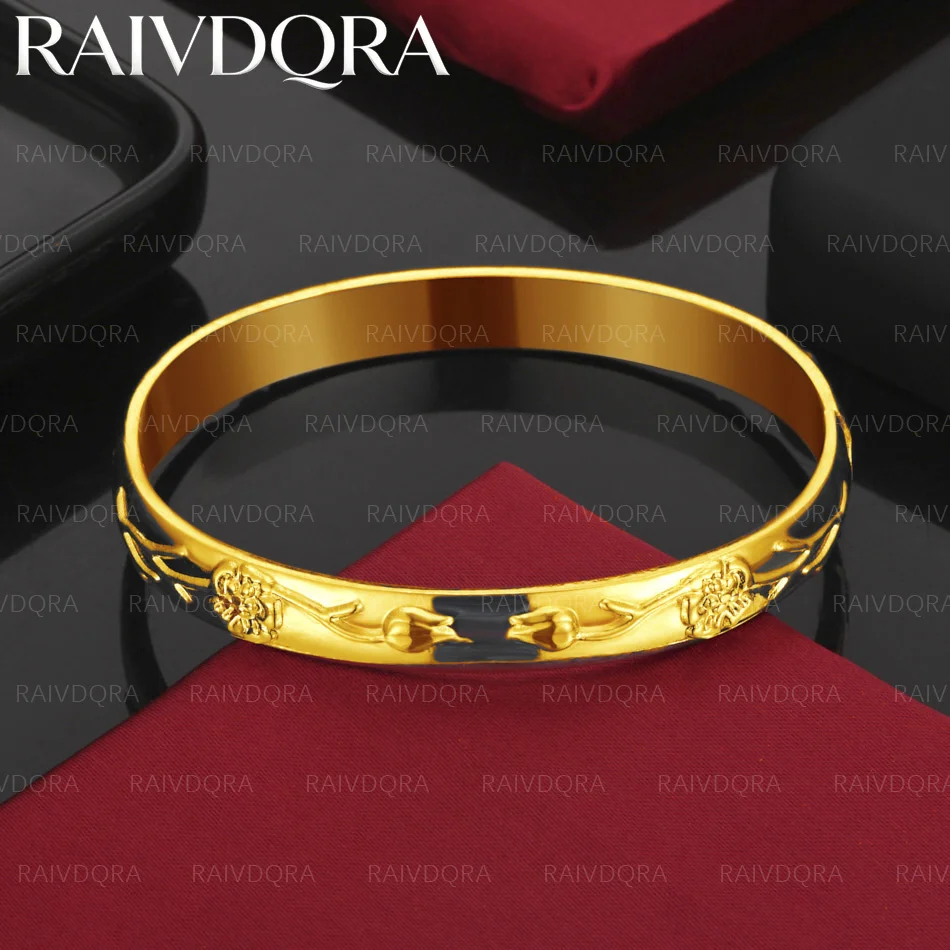 18K Gold Plated Decorative Pattern Bangle Bracelet For Women Fashion Jewelry Elegant Exquisite Party Accessories Gift
18K Gold Plated Decorative Pattern Bangle Bracelet For Women Fashion Jewelry Elegant Exquisite Party Accessories Gift