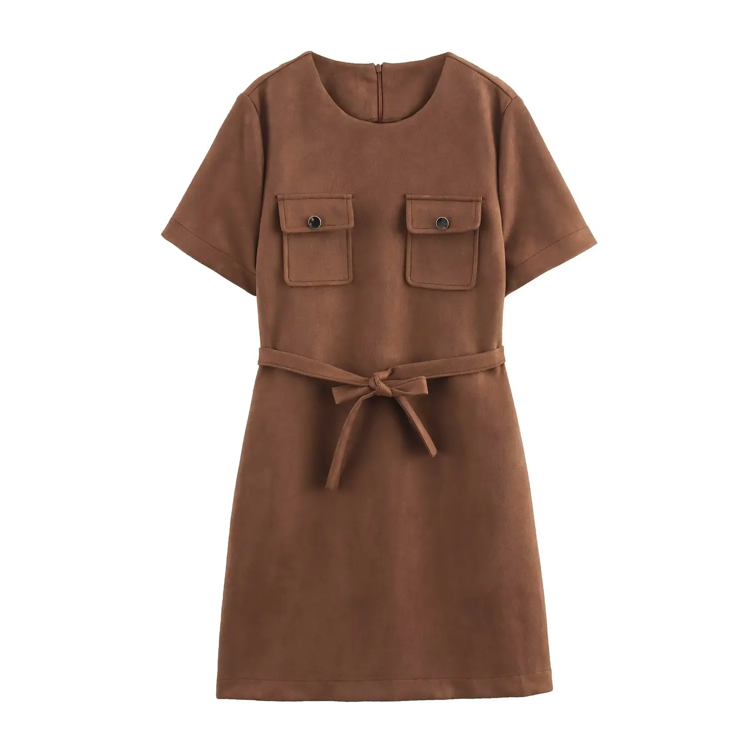 UNIZERA women's slim fit dress with waist belt round neck solid color temperament spring new dress
UNIZERA women's slim fit dress with waist belt round neck solid color temperament spring new dress