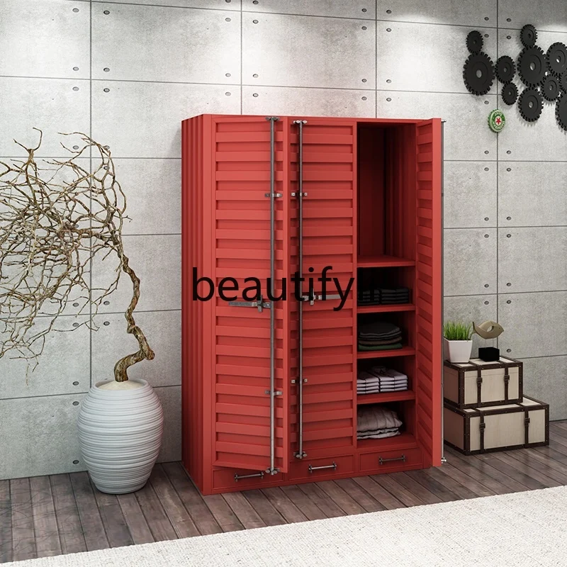 Industrial style coat cabinet Wrought iron retro American creative storage cabinet Container garage storage cabinet 
Industrial style coat cabinet Wrought iron retro American creative storage cabinet Container garage storage cabinet