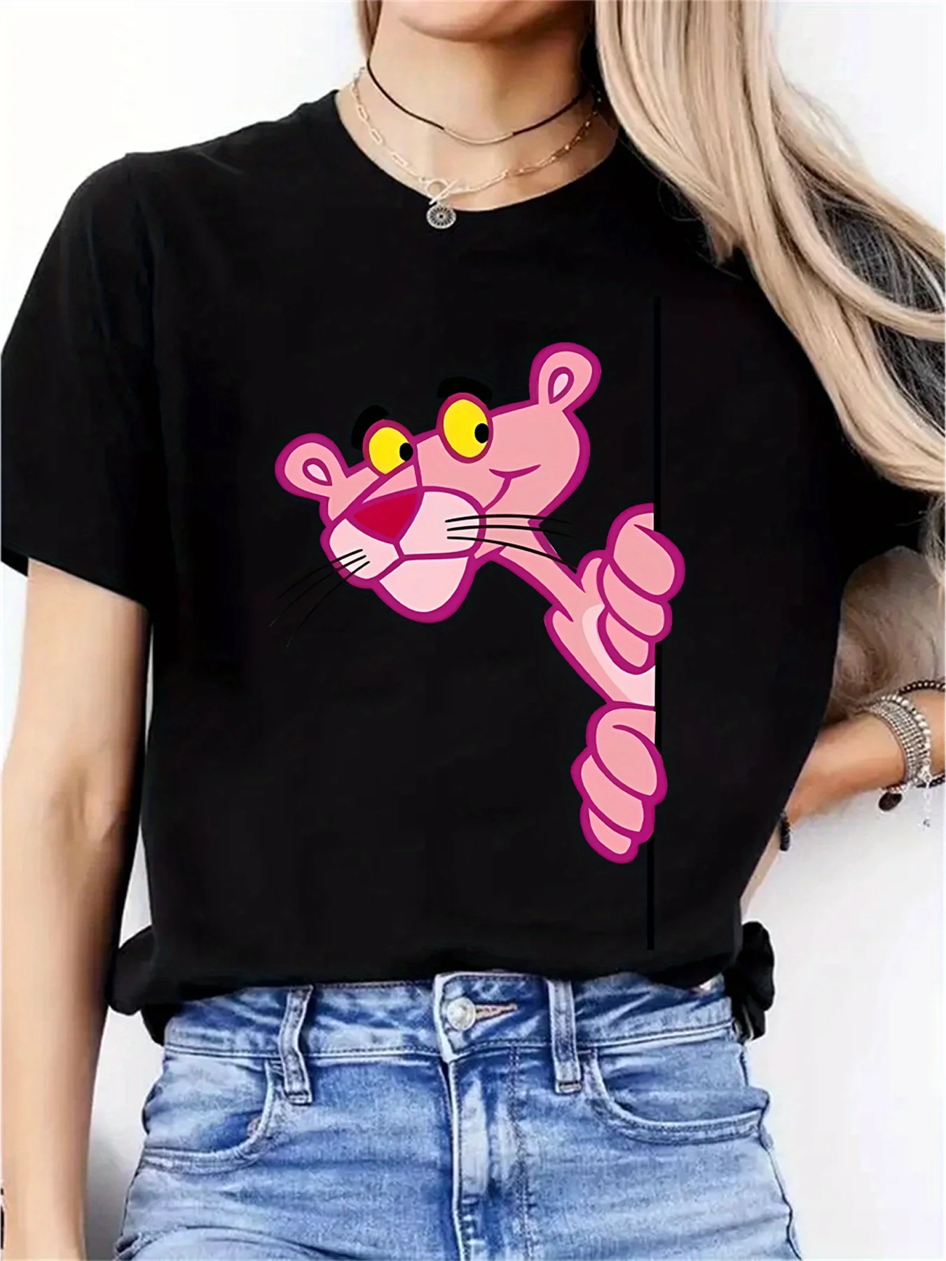 Pink Panther Graphic Printing Summer, Autumn and Winter Pure Cotton Men's and Women's T-shirts Short Sleeves Luxury Outdoor
Pink Panther Graphic Printing Summer, Autumn and Winter Pure Cotton Men's and Women's T-shirts Short Sleeves Luxury Outdoor
