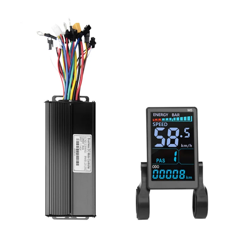 M5 Color Screen 35A 36V/48V 52V Sine Wave Electric Bike Display Meter Controller Kit For Scooter E-Bike Modification 
M5 Color Screen 35A 36V/48V 52V Sine Wave Electric Bike Display Meter Controller Kit For Scooter E-Bike Modification