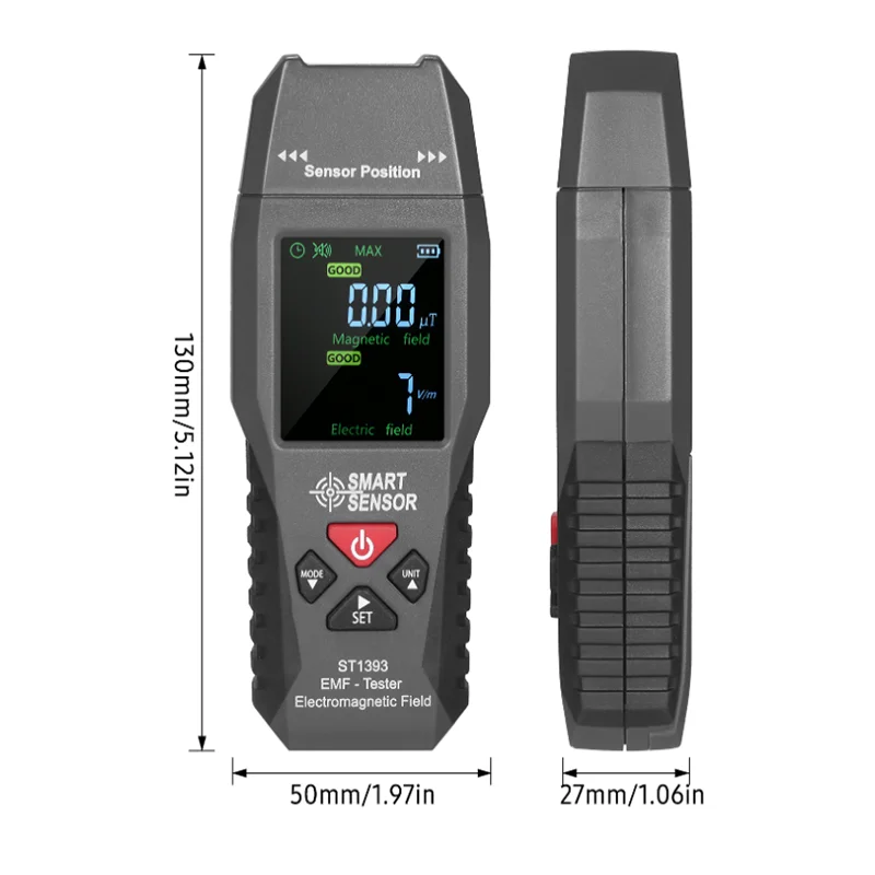 ST1393 Electromagnetic Field Detector Handheld Mini Digital LCD Electromagnetic Field Radiation Tester
ST1393 Electromagnetic Field Detector Handheld Mini Digital LCD Electromagnetic Field Radiation Tester