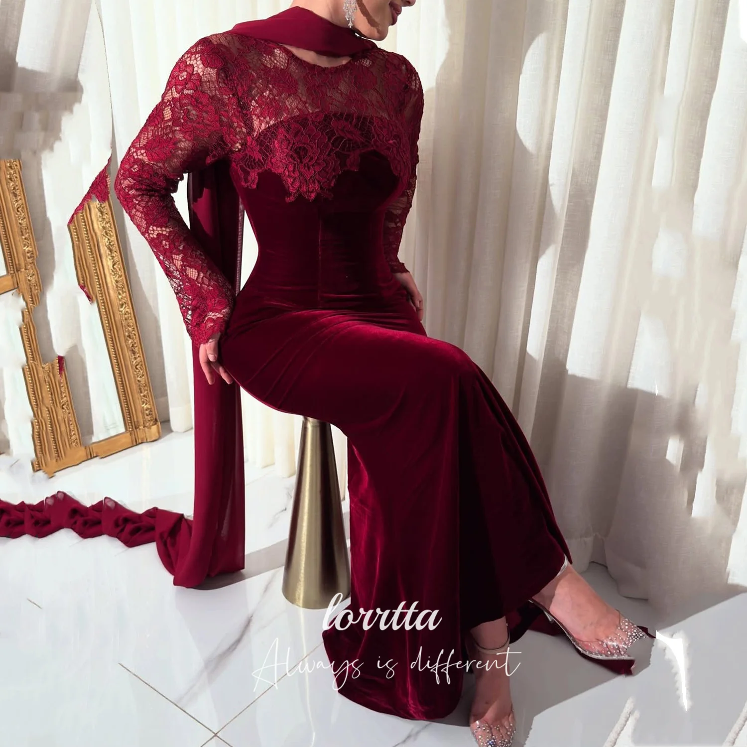 Lorrtta فساتين سهرة Dresses Gala Vestidos De Festa Women Evening Dress Burgundy Elegant Party Dresses 2025 Mermaid Lace Velvet
Lorrtta فساتين سهرة Dresses Gala Vestidos De Festa Women Evening Dress Burgundy Elegant Party Dresses 2025 Mermaid Lace Velvet