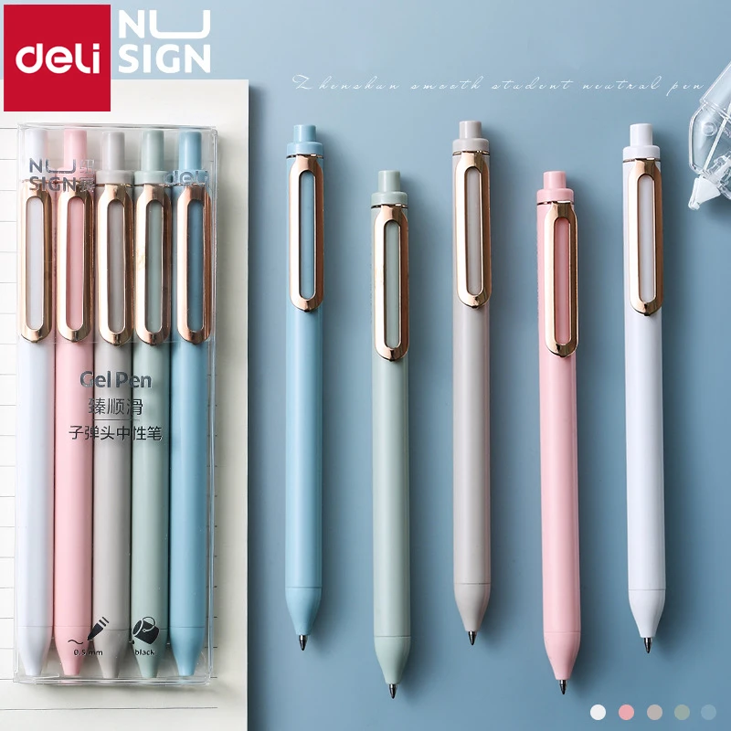 5pcs/Box Deli Press Gel Pen 0.5mm Fine Point Blue Kawaii Ballpoint Pen For Writing Korean Stationery Office School Supplies
5pcs/Box Deli Press Gel Pen 0.5mm Fine Point Blue Kawaii Ballpoint Pen For Writing Korean Stationery Office School Supplies