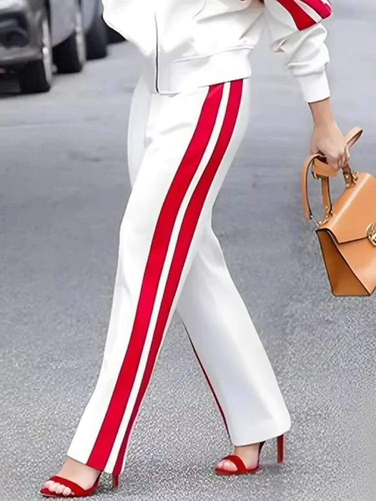 Yeezzi Women's High Waisted Straight Leg Pants 2025 New Spring Loose Fashion Striped Printed Casual Daily Full Length Trousers
Yeezzi Women's High Waisted Straight Leg Pants 2025 New Spring Loose Fashion Striped Printed Casual Daily Full Length Trousers