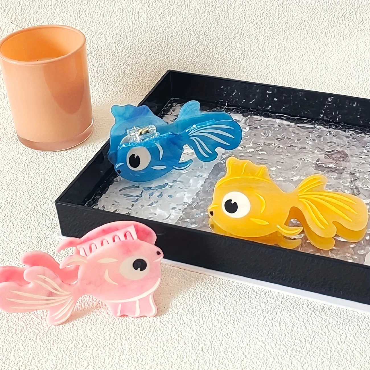 NC Large Size Cartoon Goldfish Hair Claw Ocean Series Acetate Claw Clips Trendy Hair Clips Hair Accessories for Women Girls
NC Large Size Cartoon Goldfish Hair Claw Ocean Series Acetate Claw Clips Trendy Hair Clips Hair Accessories for Women Girls