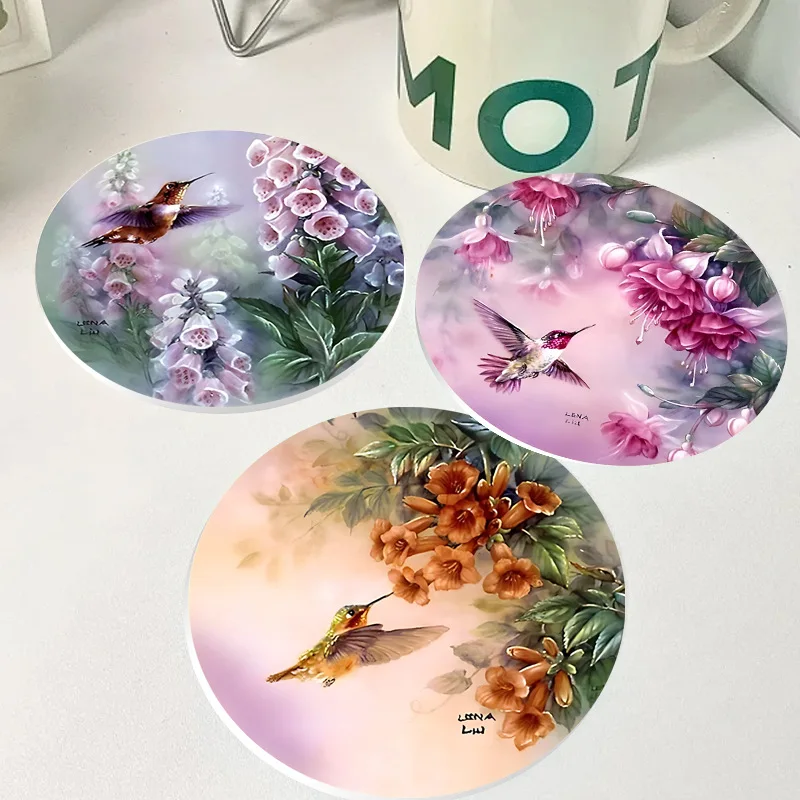 New merchandise national style flat desktop decoration coaster romantic flowers hummingbird desktop decoration
New merchandise national style flat desktop decoration coaster romantic flowers hummingbird desktop decoration