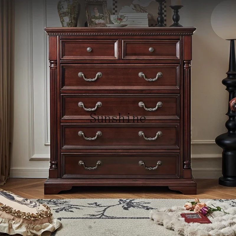 American all solid wood storage cabinet retro style storage drawer bedside cabinet chest of drawers
American all solid wood storage cabinet retro style storage drawer bedside cabinet chest of drawers