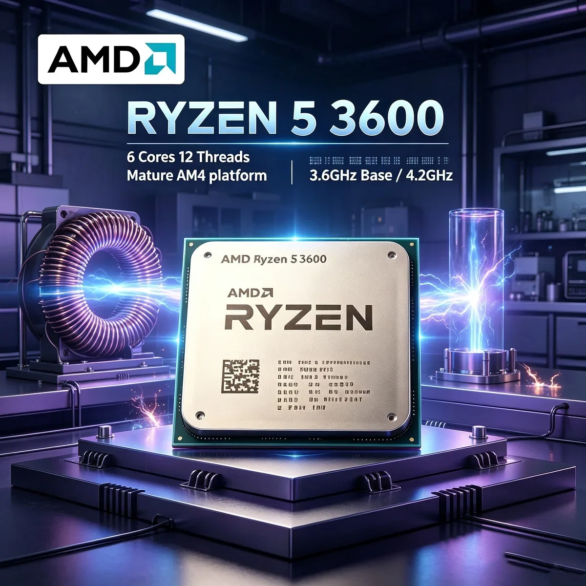 AMD Ryzen 5 3600 R5 3600 CPU Processor AM4 Socket 6-Core 12-Thread 4.2GHz Boost Zen 2 7NM Desktop Gaming
AMD Ryzen 5 3600 R5 3600 CPU Processor AM4 Socket 6-Core 12-Thread 4.2GHz Boost Zen 2 7NM Desktop Gaming