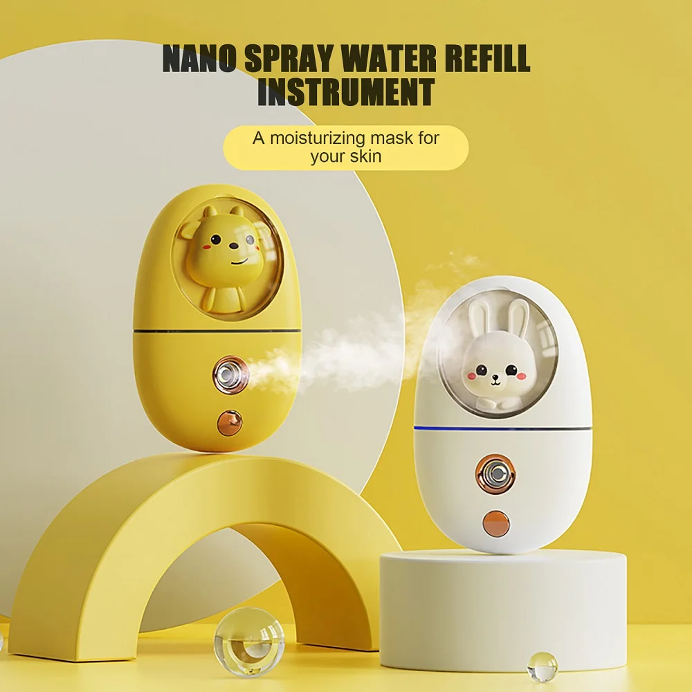 Cartoon 35ML Mini Facial Humidifier Face Nano Mist Sprayer Make Up Skin Moisturizing Hydration Nebulizer Face Steamer USB
Cartoon 35ML Mini Facial Humidifier Face Nano Mist Sprayer Make Up Skin Moisturizing Hydration Nebulizer Face Steamer USB