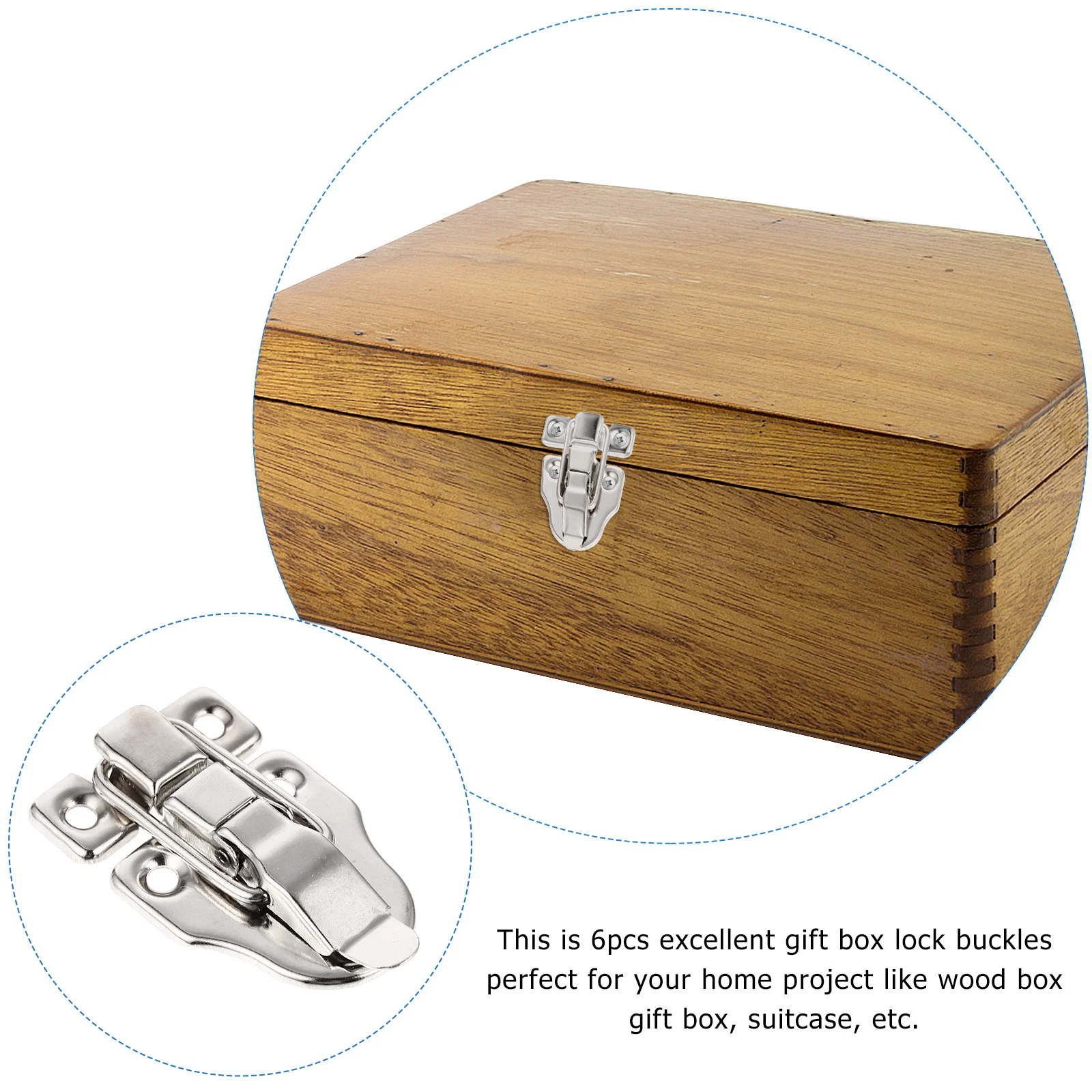6pcs Iron Buckle Latch Decorative Hasp For Wooden Gift Box Toolbox Cabinet Jewelry Box Lock Retro Hardware Fittings
6pcs Iron Buckle Latch Decorative Hasp For Wooden Gift Box Toolbox Cabinet Jewelry Box Lock Retro Hardware Fittings