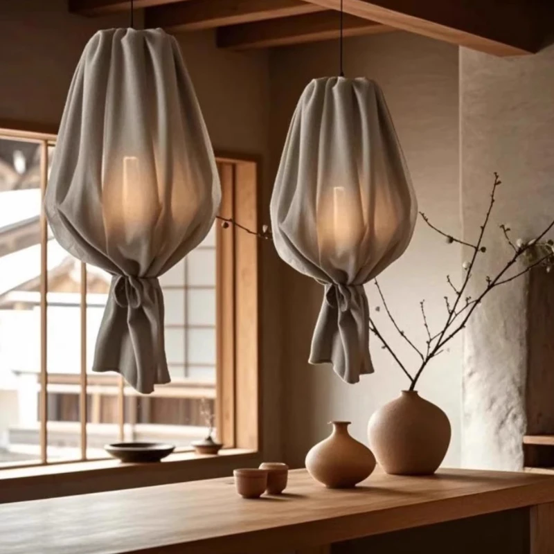Wabi-sabi Japanese Restaurant Chandelier Bedroom Dining Table Led Lighting Bar Zen Tea Room Design Lantern Retro Fabric Lamp
Wabi-sabi Japanese Restaurant Chandelier Bedroom Dining Table Led Lighting Bar Zen Tea Room Design Lantern Retro Fabric Lamp